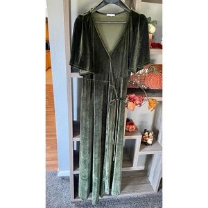 Velvet Wrap Dress